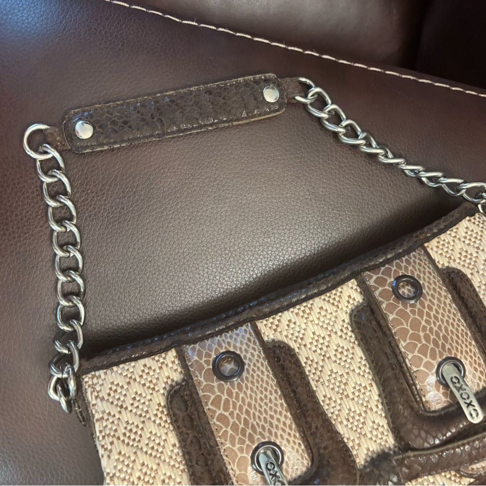 Brown and Cream Women’s Shoulder Bag